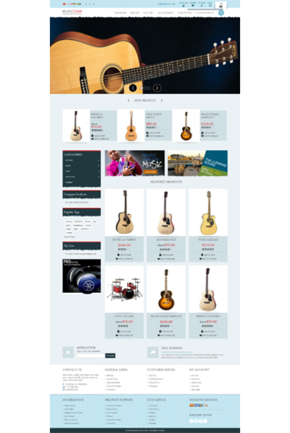 Plantilla de Music Gear Responsive